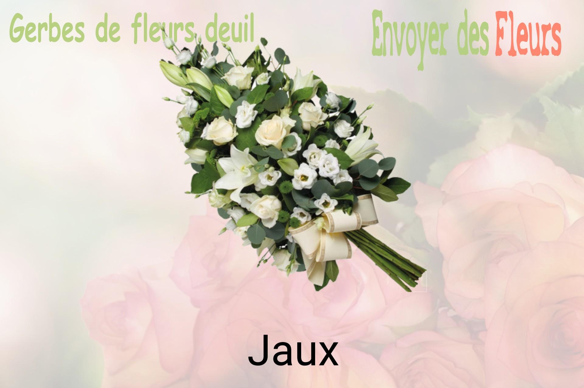 Gerbe de fleurs de deuil livrée à Jaux